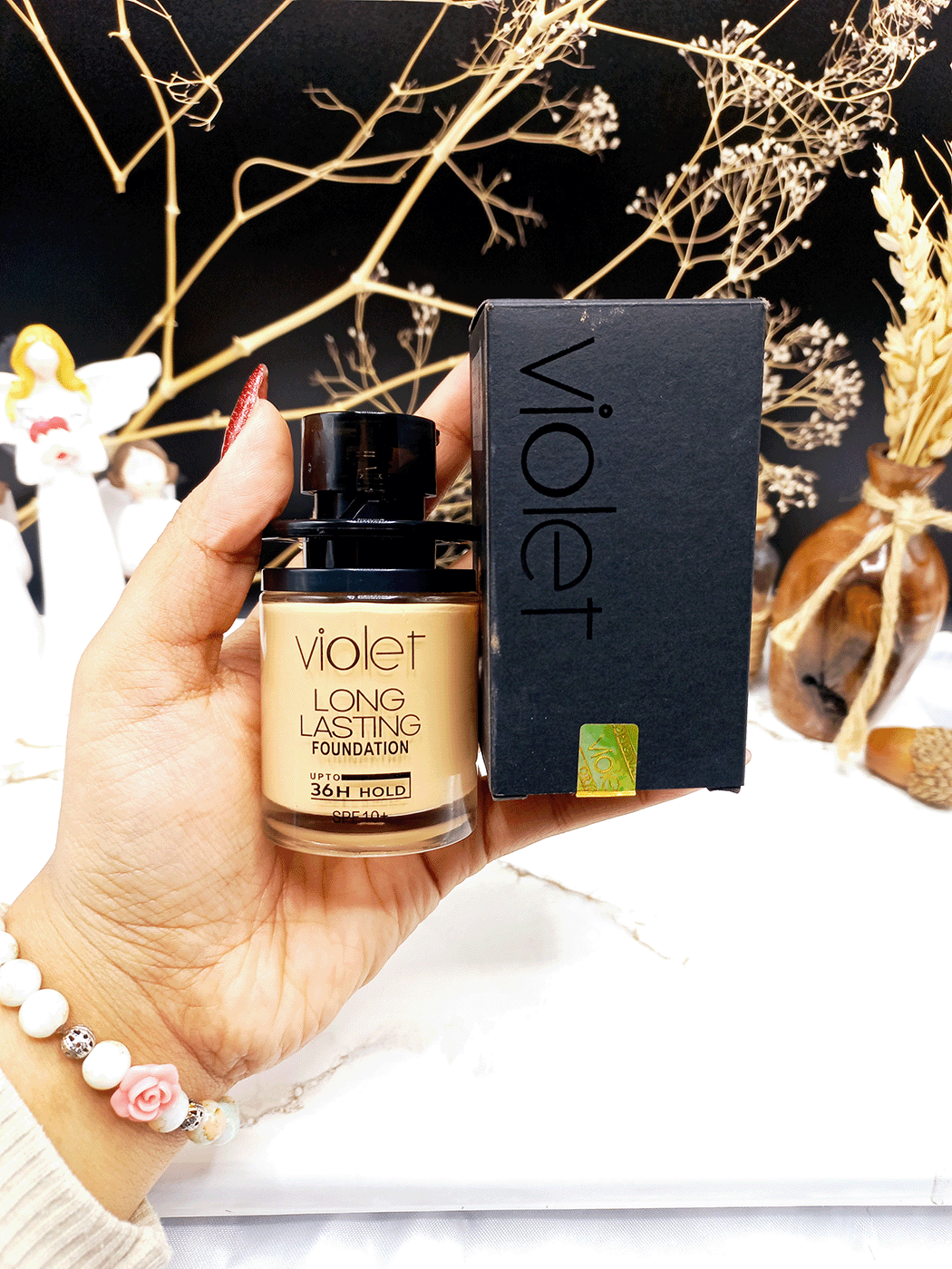 کرم پودر ضد آب و بادوام ویولت قفلی violet